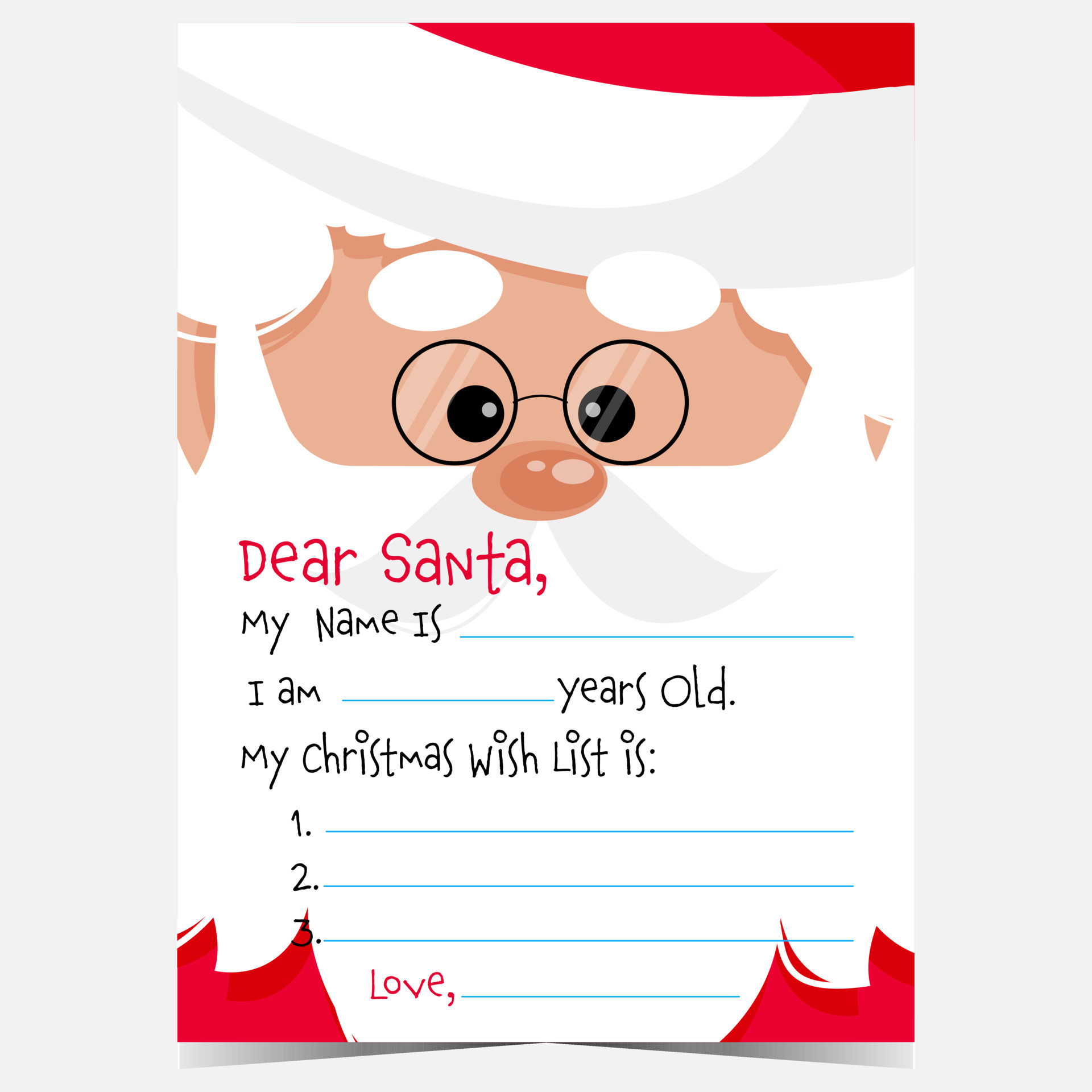 printable santa claus list