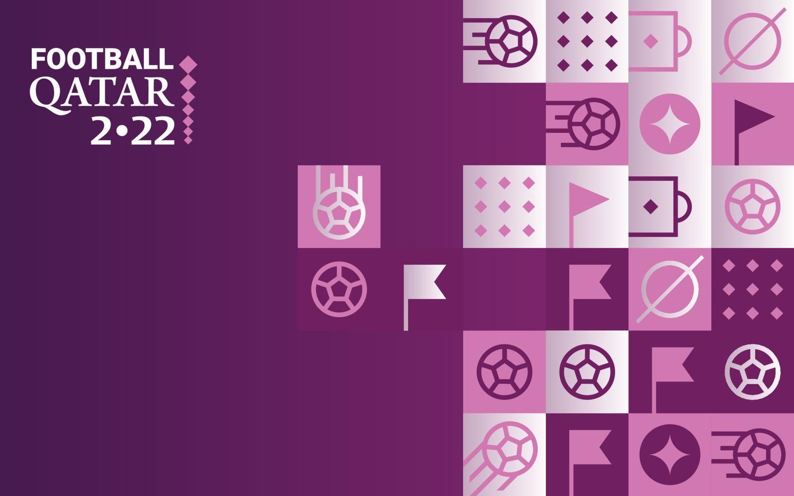 Fifa World Cup Football Banner Background Qatar Doha 2022. International Soccer organization in