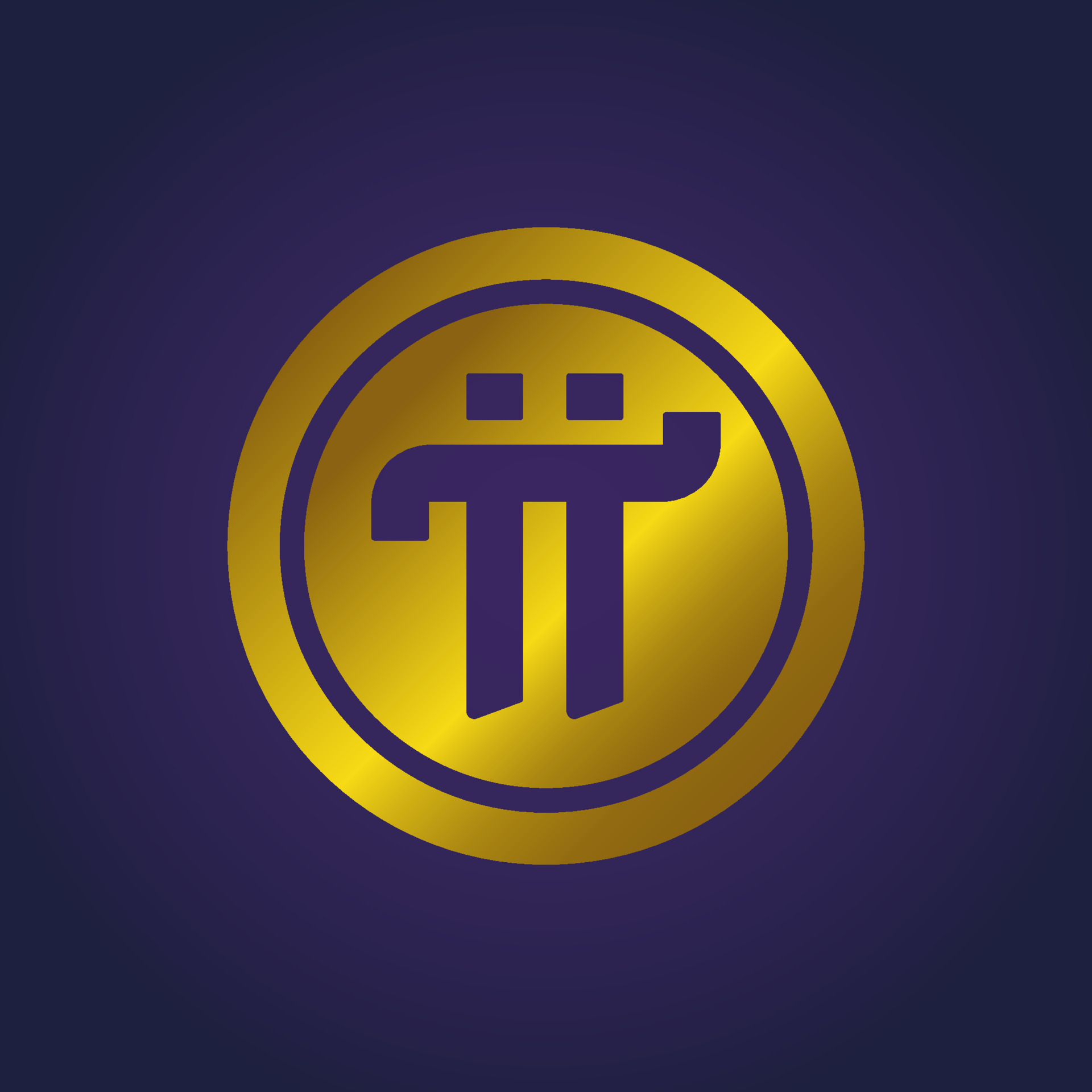 Pi Icon Pi Coin Pi Network Logo Pi Vector Illustration 