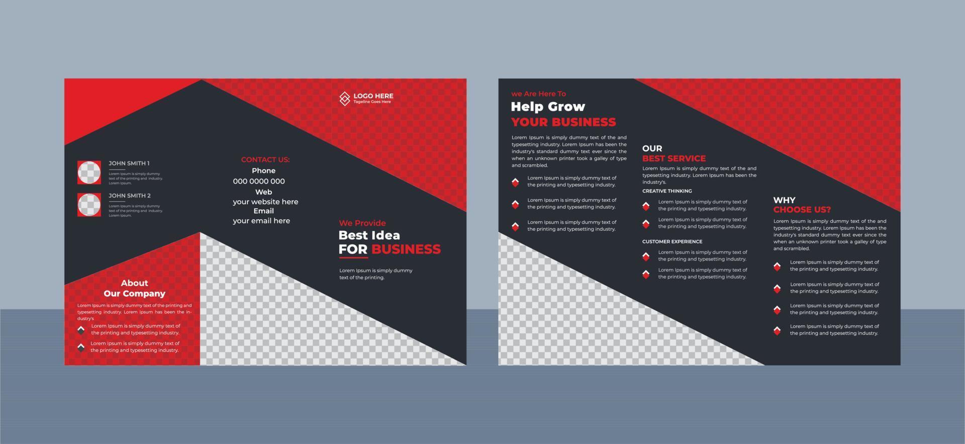 Modern flyer design template for poster flyer brochure cover design layout with triangle graphic vector