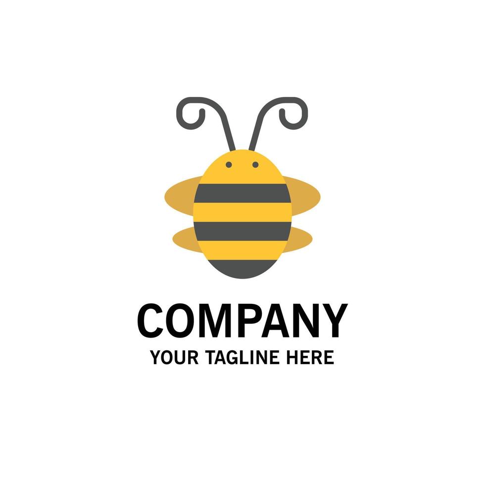 abeja insecto escarabajo error mariquita mariquita empresa logotipo plantilla color plano vector