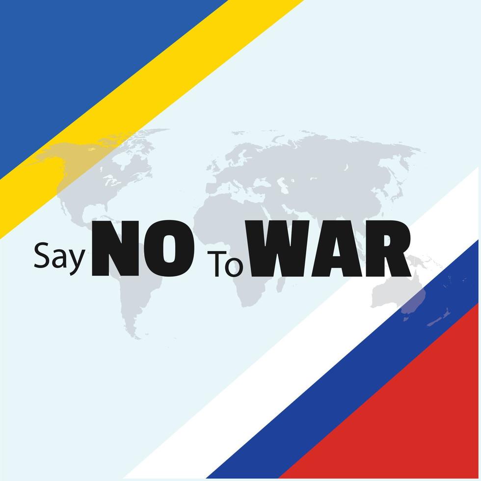 Vector Say No To War. Simple and elegant illustration