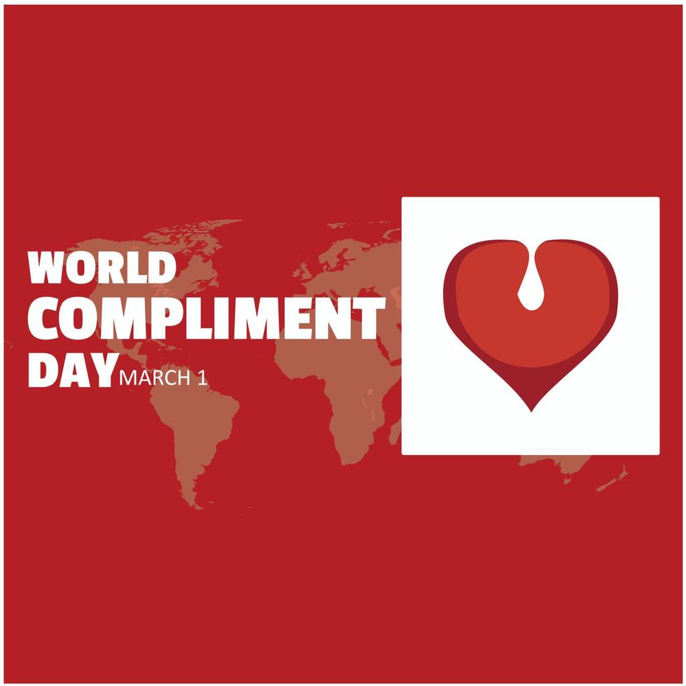 Vector World Compliment Day. Simple and Elegant