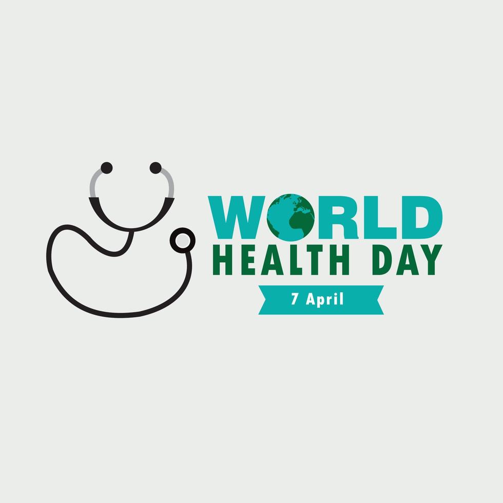 Vector happy health day simple and elegant design