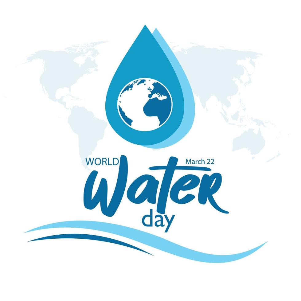 Vector Happy world water day. Illustration with simple and elegant design