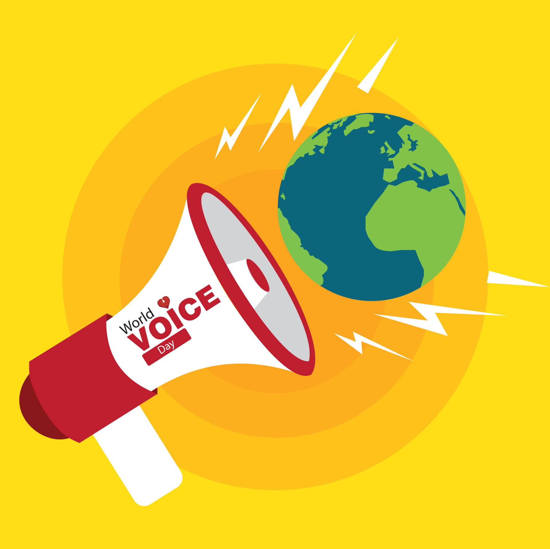 vector graphic of world voice day good for world voice day celebration