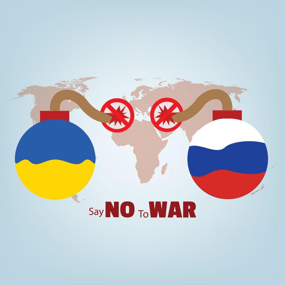 Vector Say No To War. Simple and elegant illustration