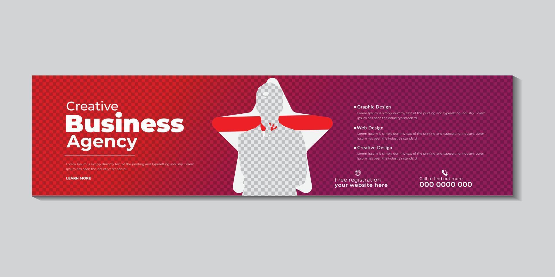 Social media template business agency for digital marketing and business vector