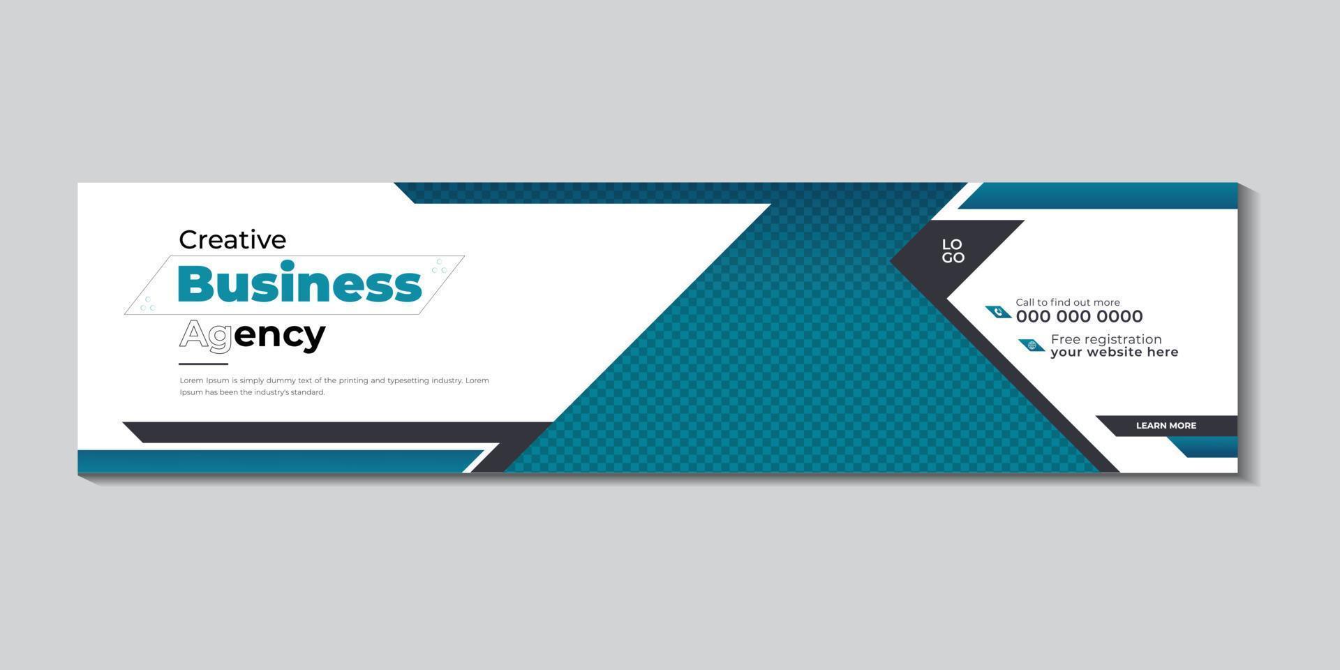 linkedin banner design and profile cover vector