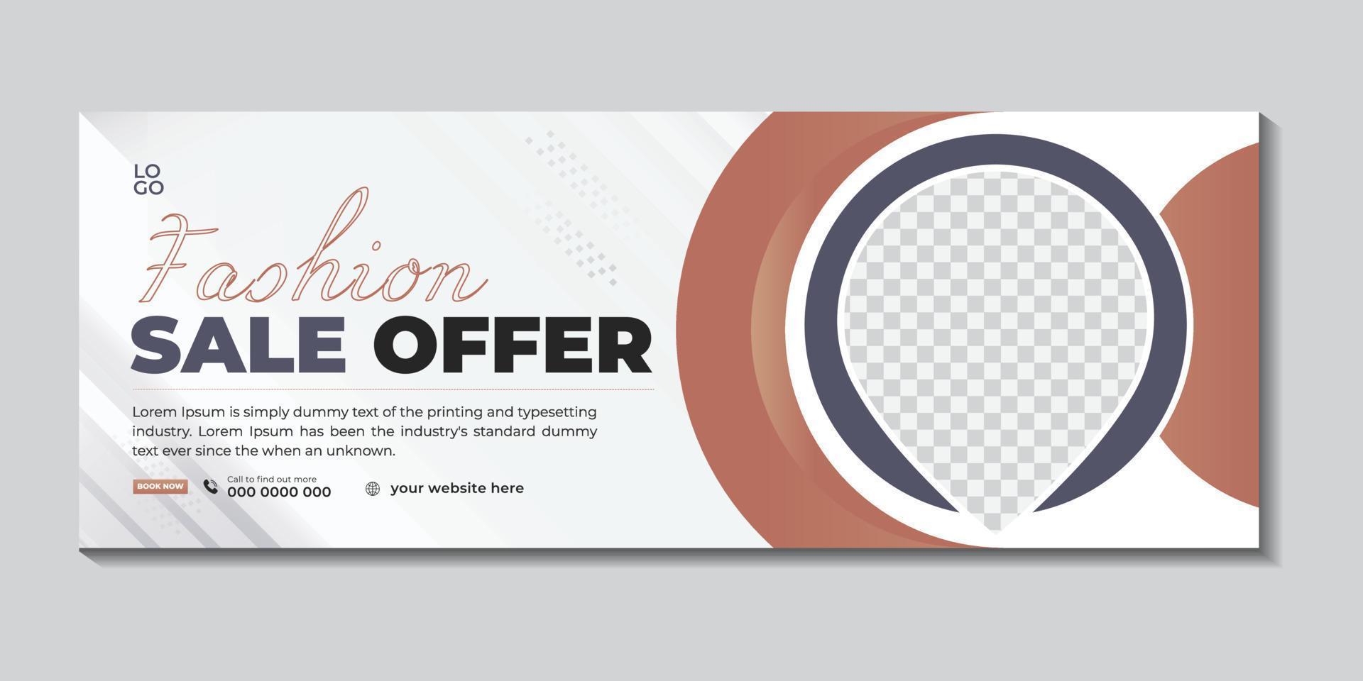 social media, banner fashion sale Template design vector