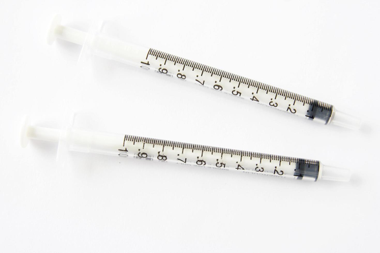 medical syringe isolated on a white photo