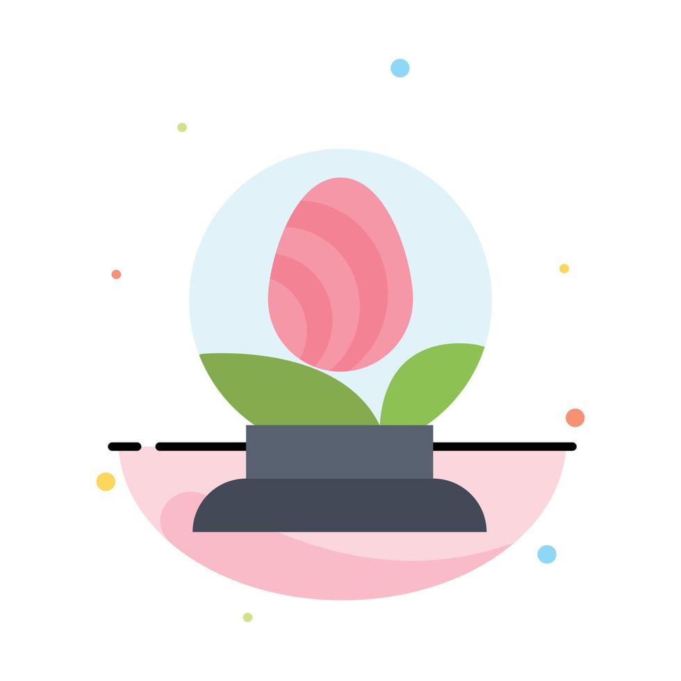 Glass Globe Egg Easter Abstract Flat Color Icon Template vector