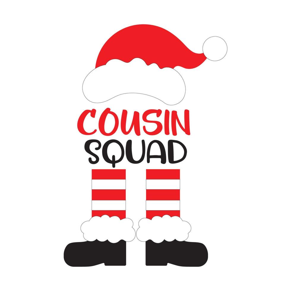 Cousin Squad withSanta vector