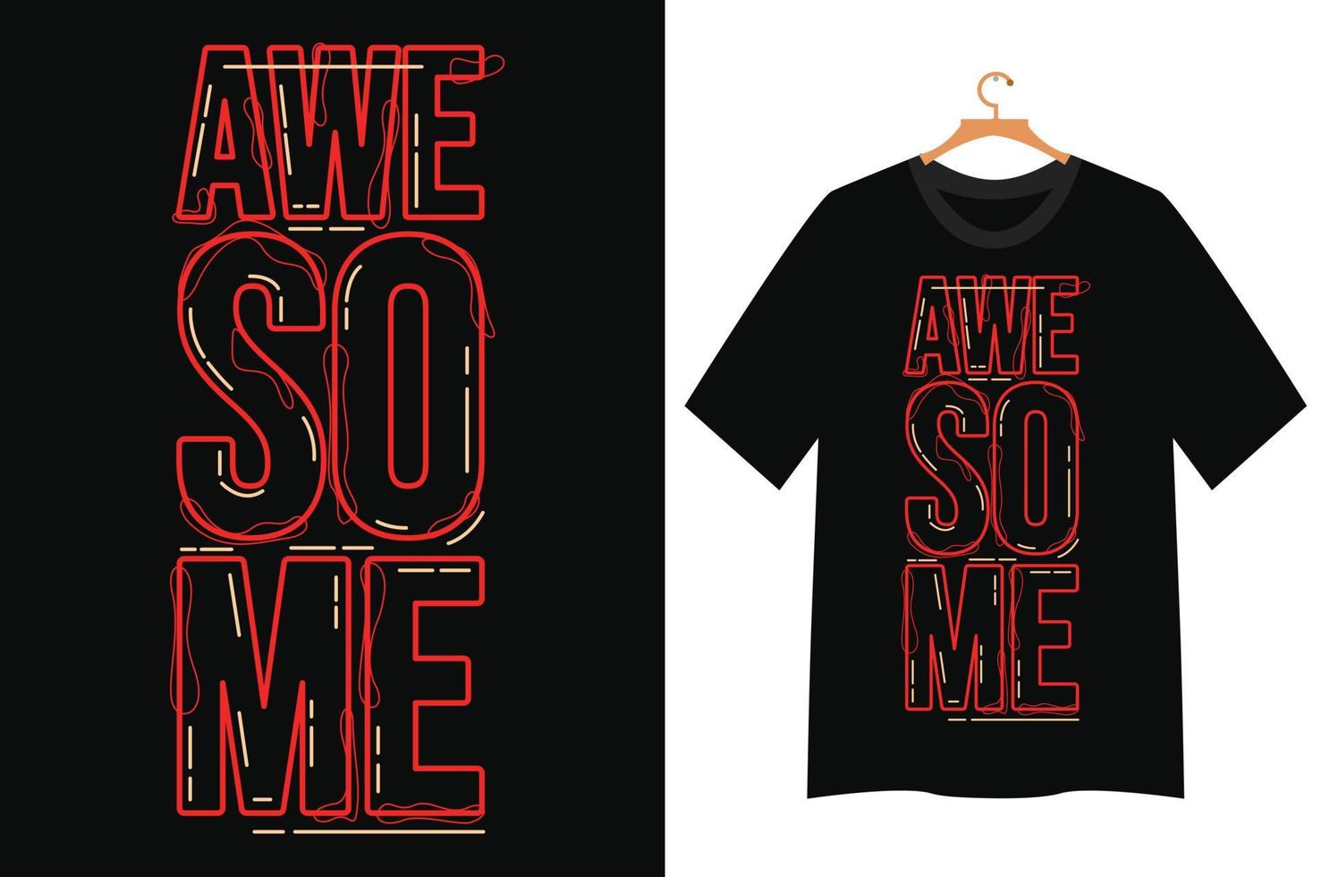 awesome typography t shirt design vector