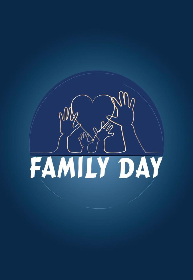 Family Day nice background poster vector