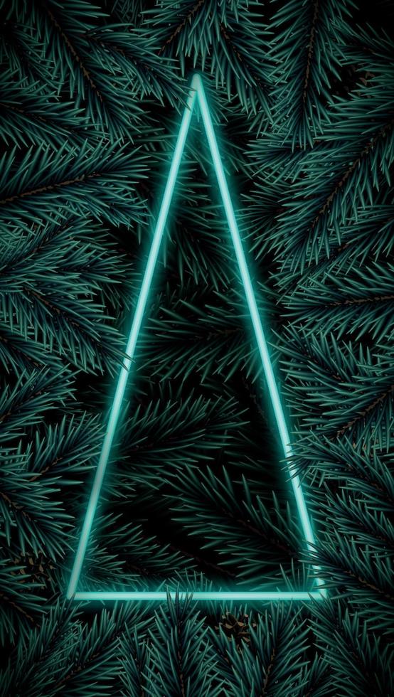 Christmas tree branches vertical background. vector