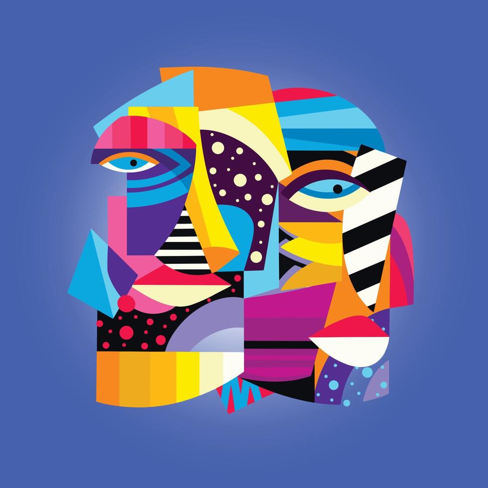 Cubism Mask Design vector