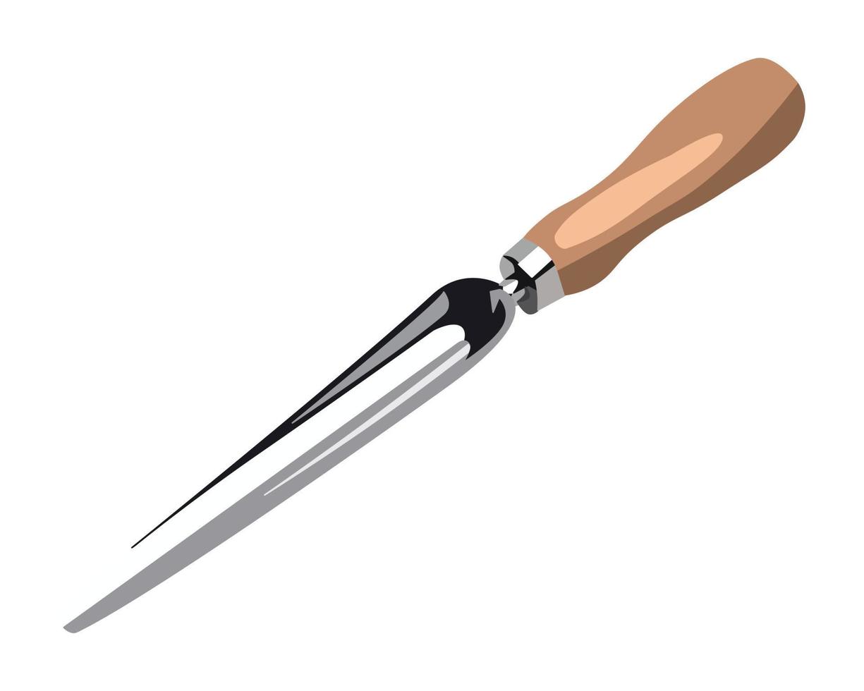 Vector Illustration Shovel isolated on white background. Carpentry hand tools.