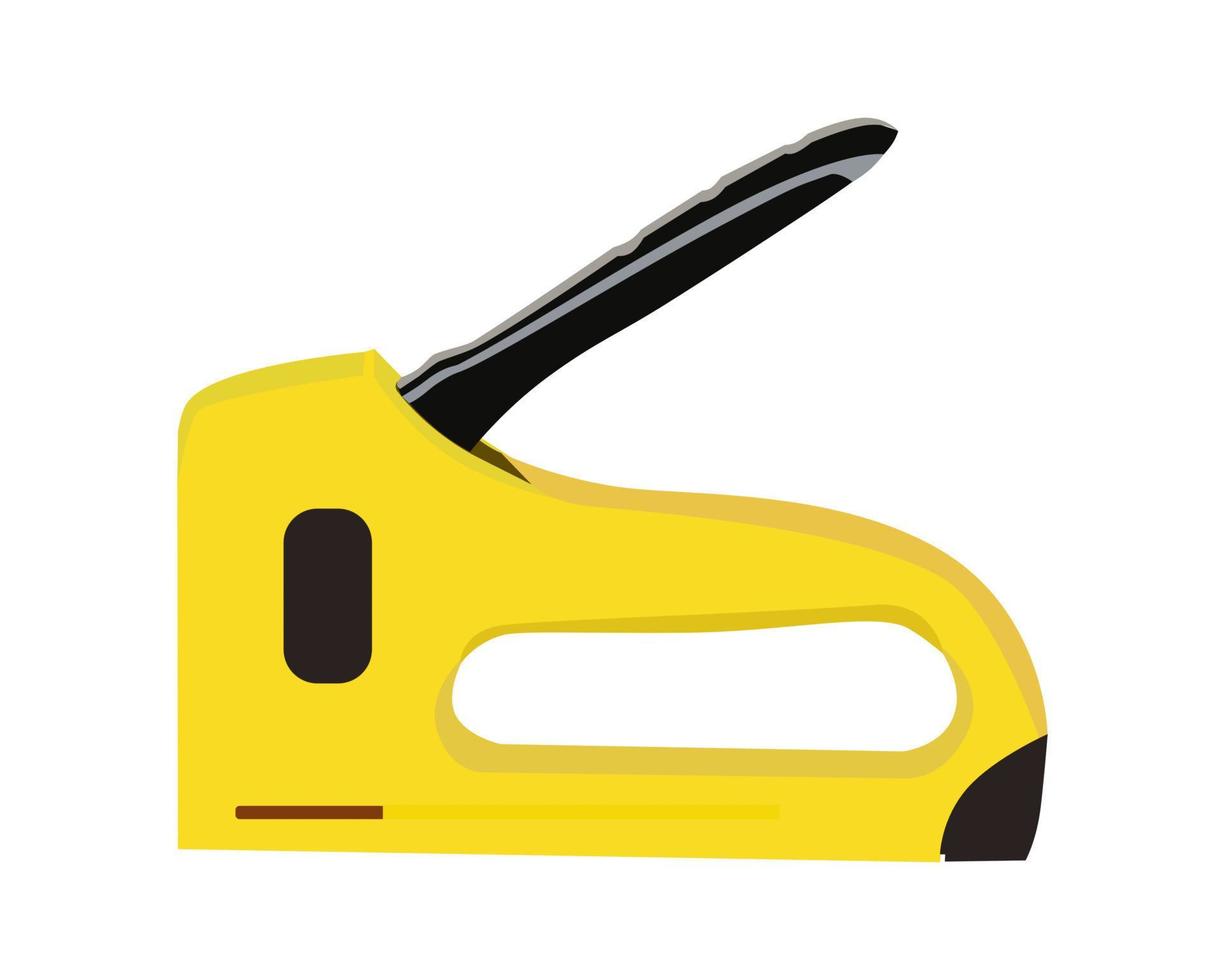 Vector Illustration Staple Gun isolated on white background. Carpentry hand tools.