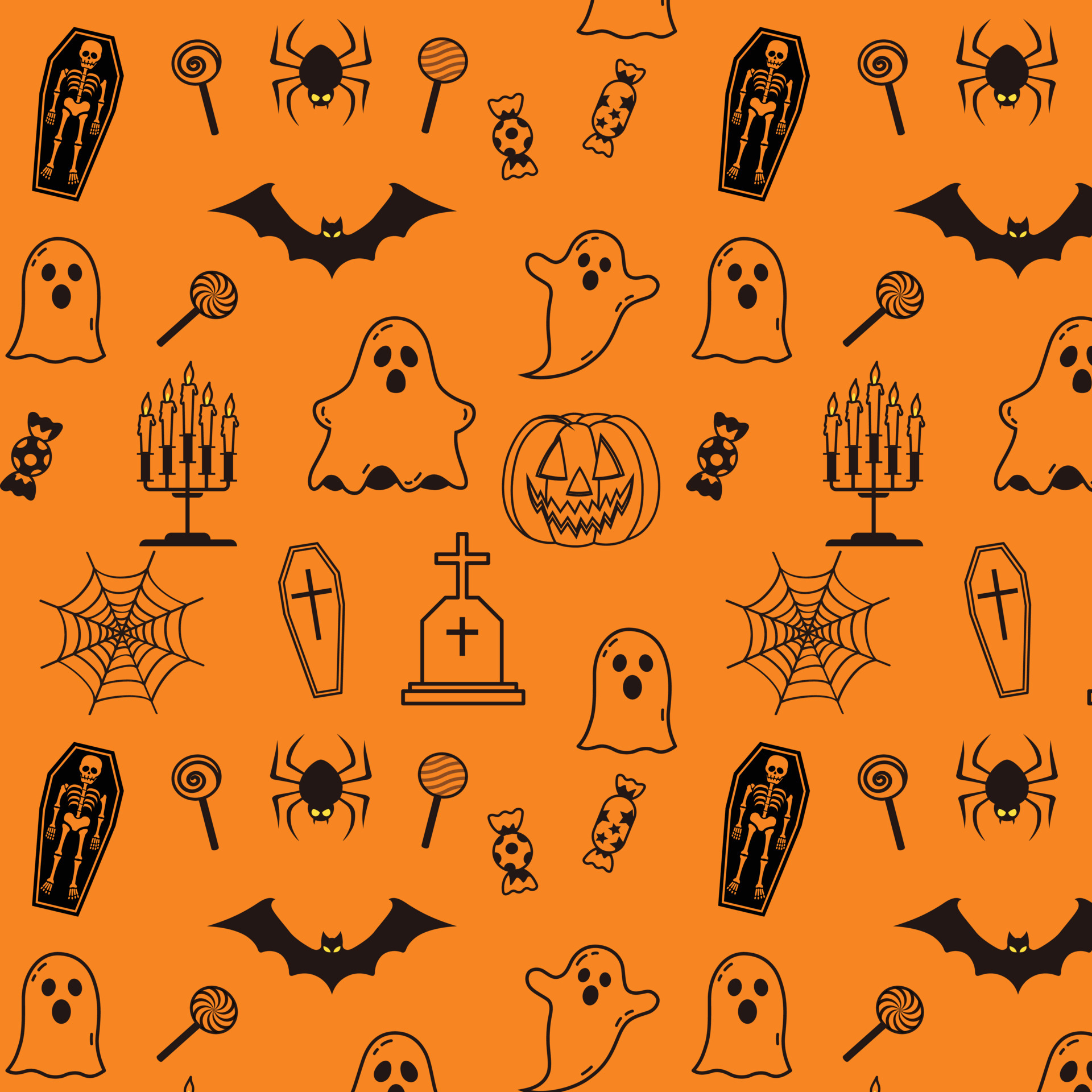 Halloween seamless pattern. 13419427 Vector Art at Vecteezy