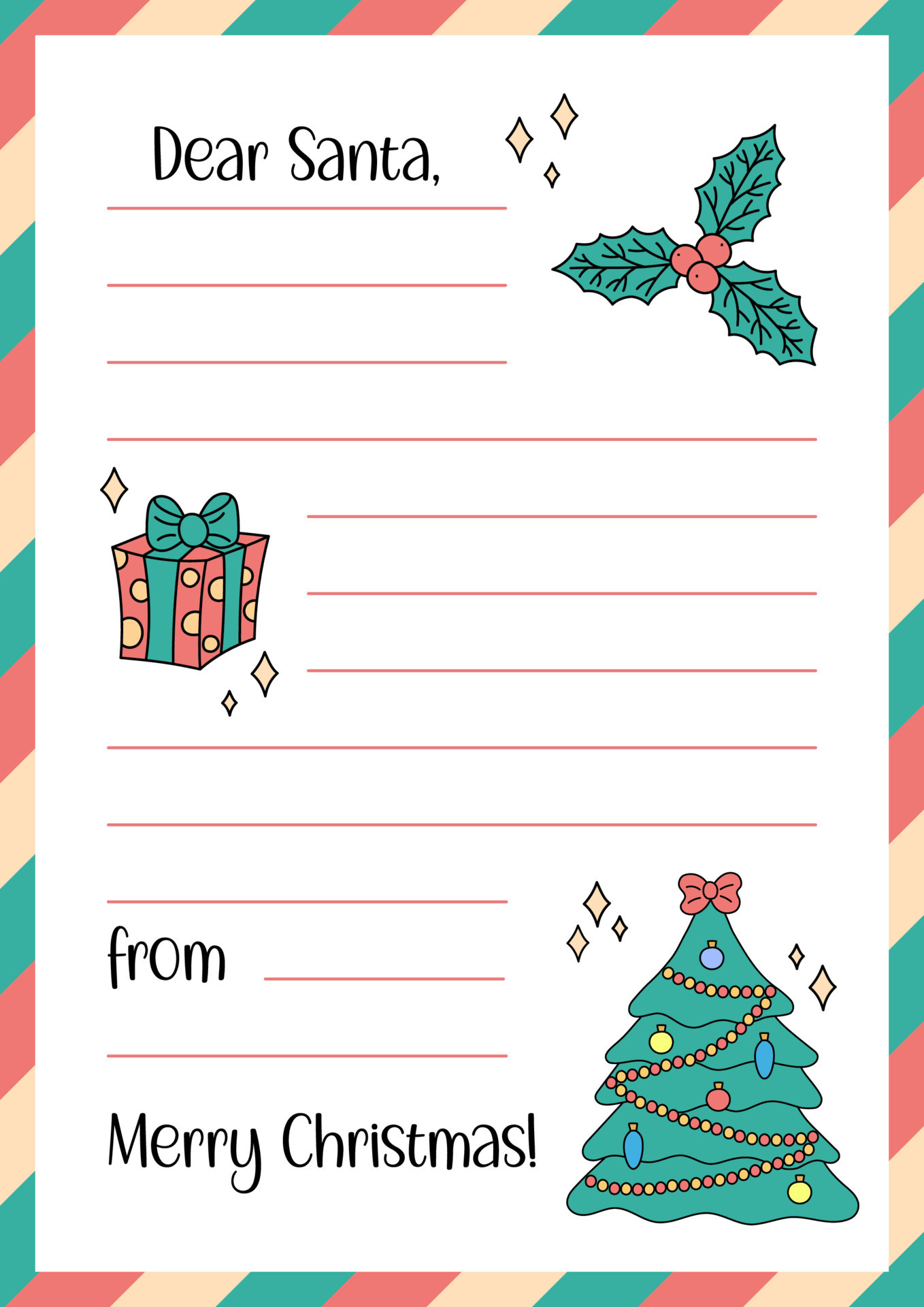 Plantilla De Carta A Santa Claus Lista De Deseos De Navidad En Blanco printable-santa-list-template-ubicaciondepersonas-cdmx-gob-mx