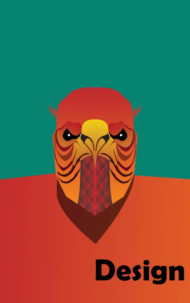 head predator eagle vector art