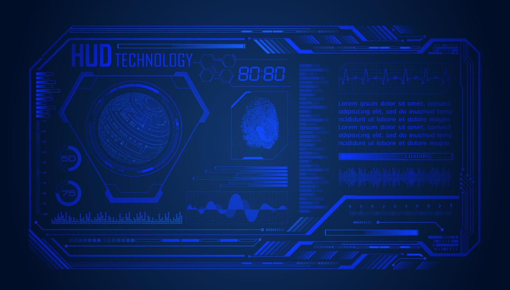 Modern HUD Technology Screen Background vector