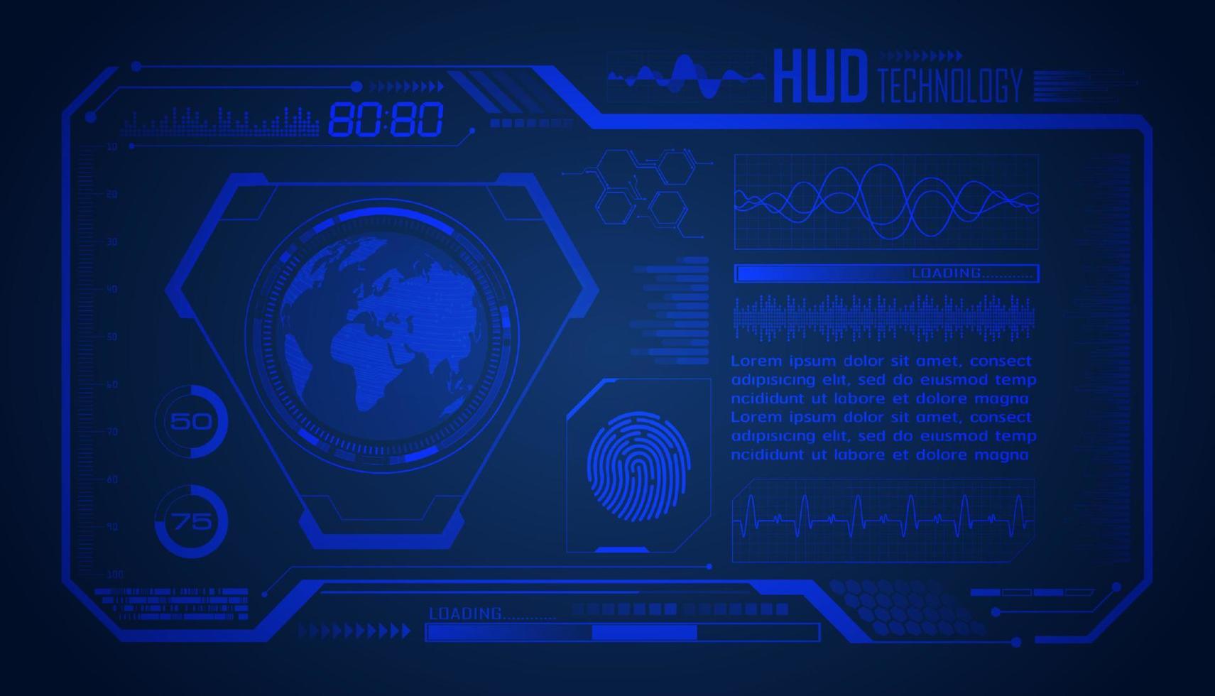 fondo de pantalla de tecnología hud moderna vector