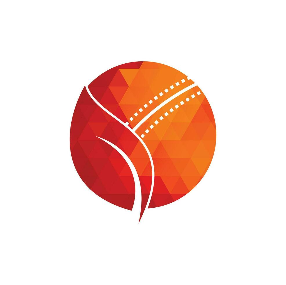 Cricket and leaf vector logo design. Unique cricket and organic logotype design template.