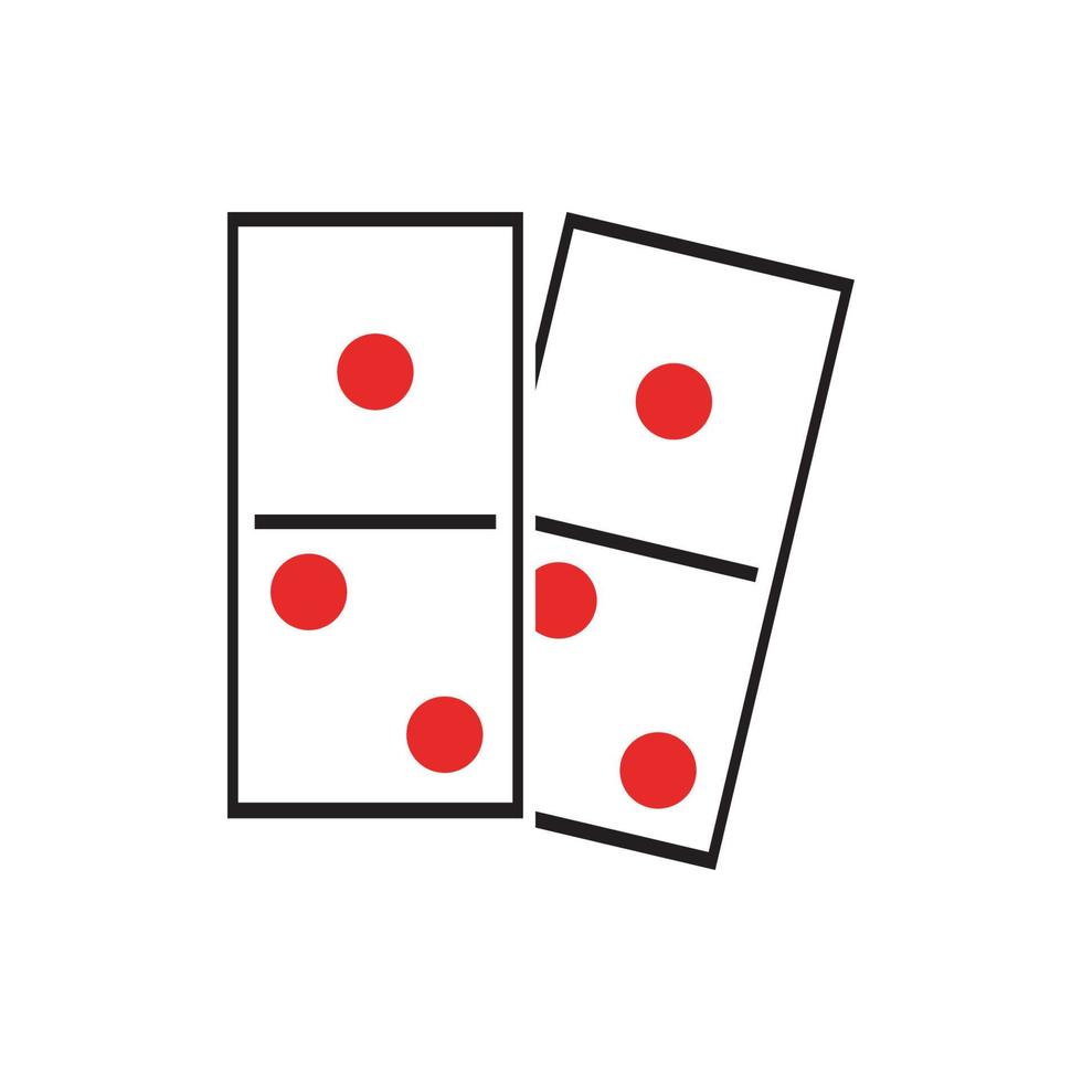 logotipo de icono de dominó vector