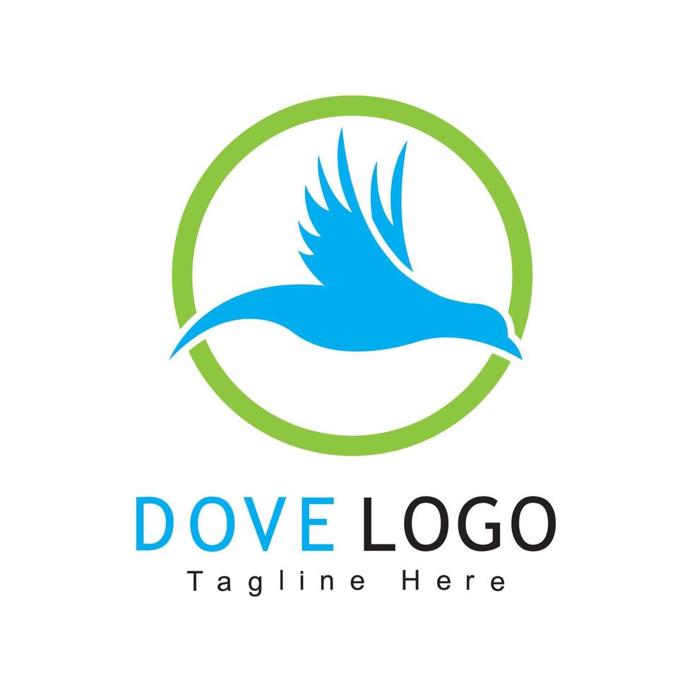 Bird Dove Logo Template vector