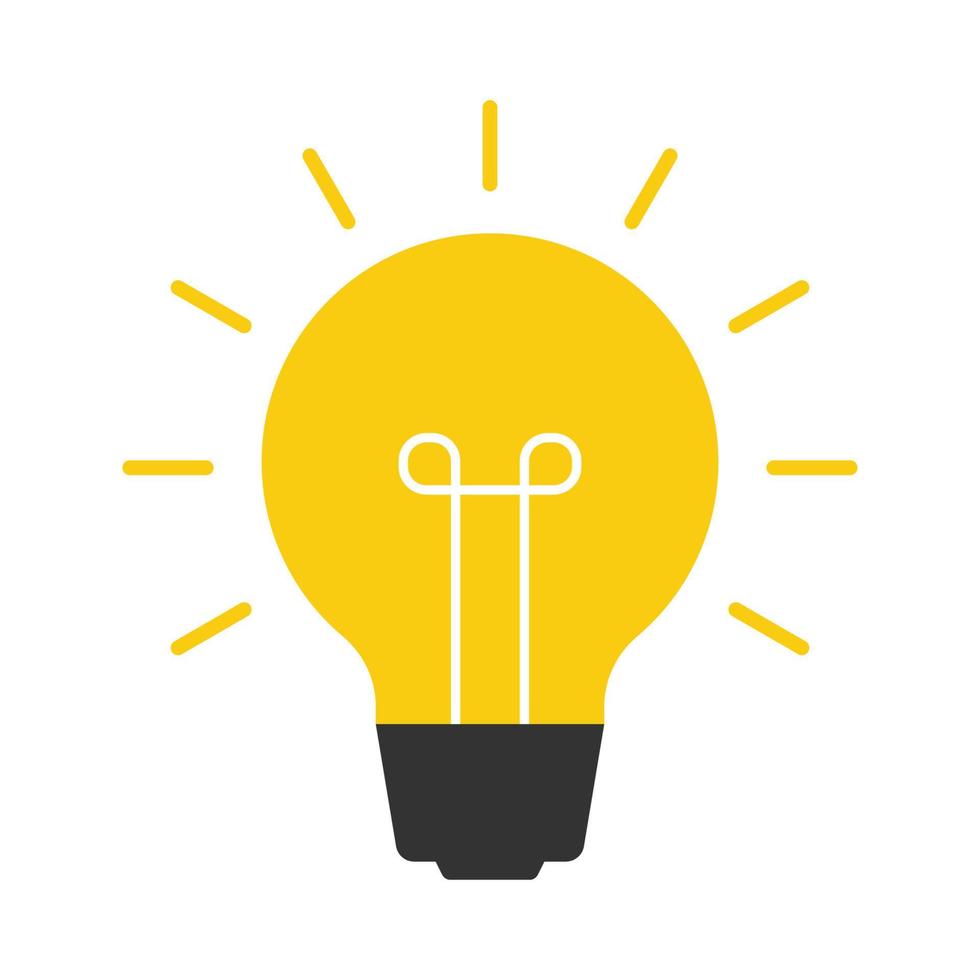 Light bulb idea icon vector illustration