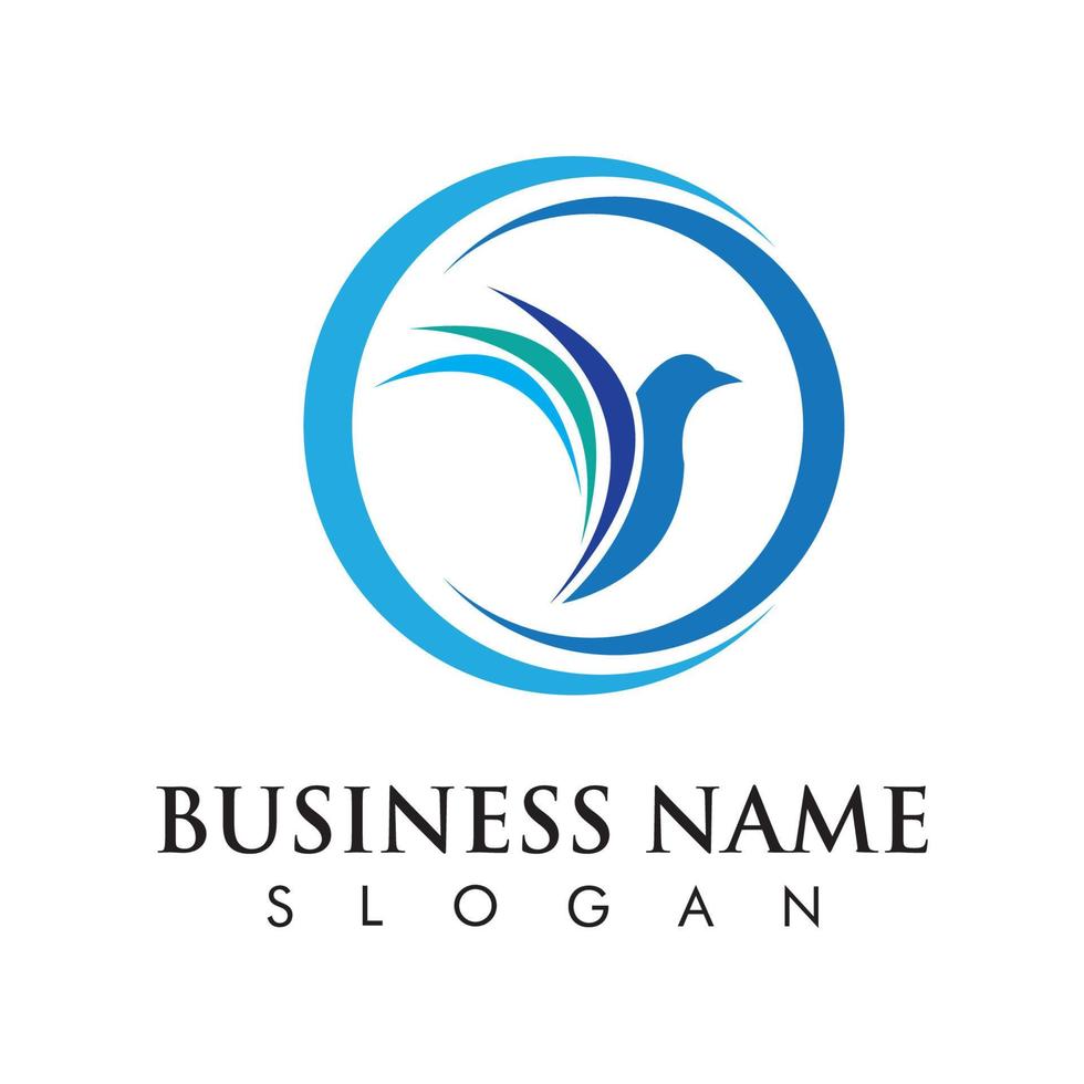 Bird Dove Logo Template vector