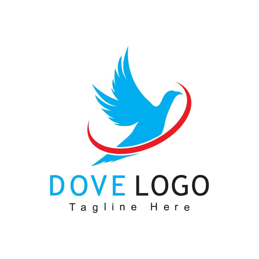 Bird Dove Logo Template vector