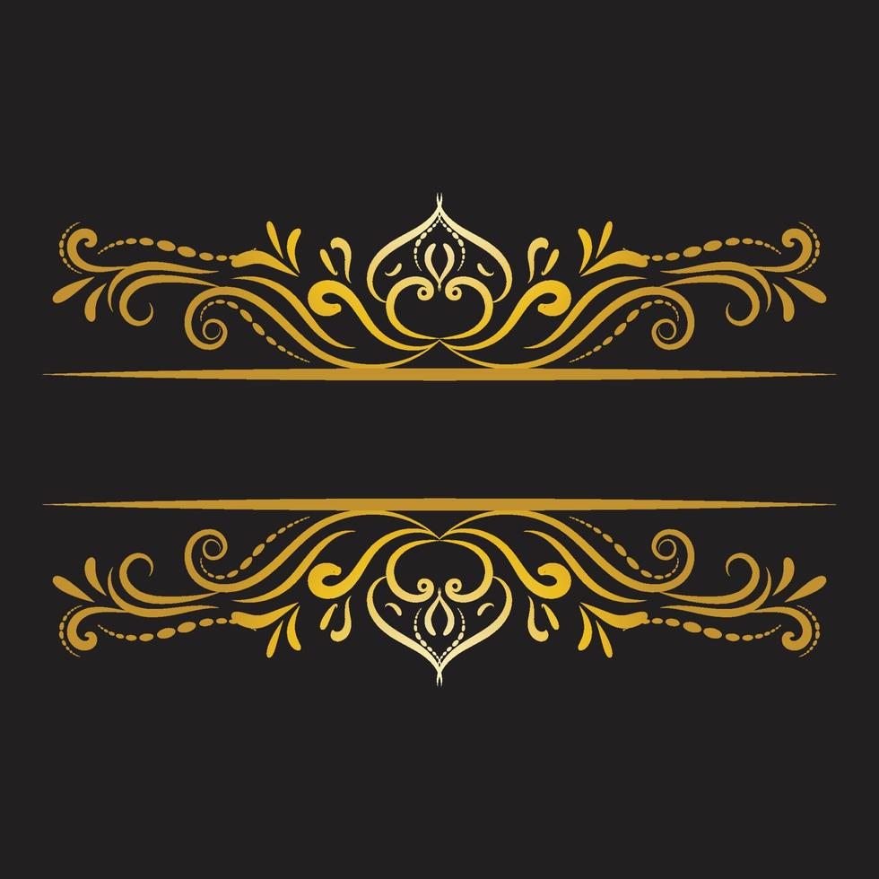 Vector vintage royal title border or text frame ornament elements,
