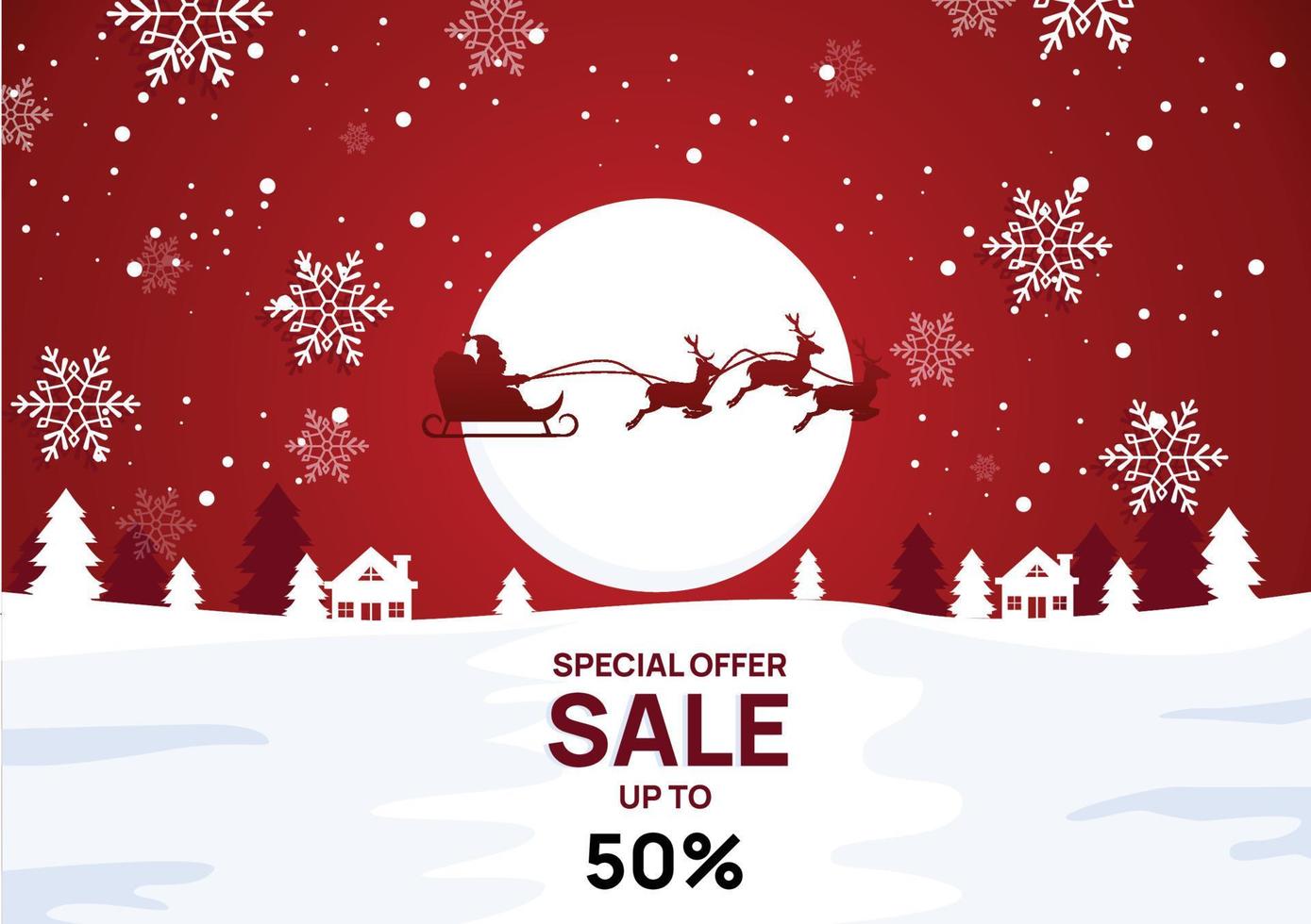 Print banner christmas sale vector