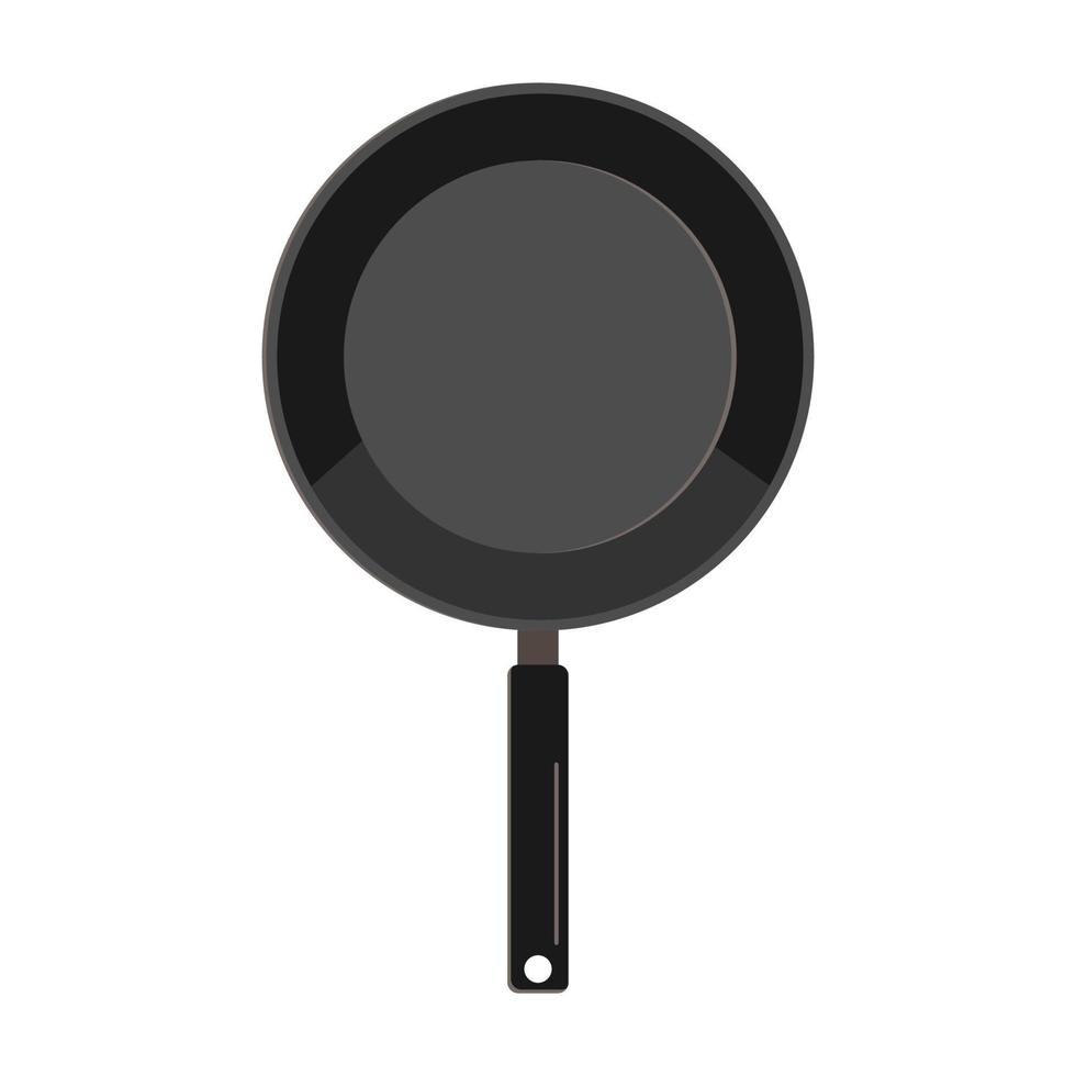 frying pan on a white background. vector illustration