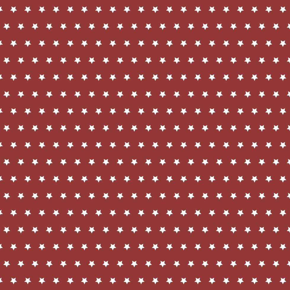 Christmas seamless star pattern with red and white color vector
