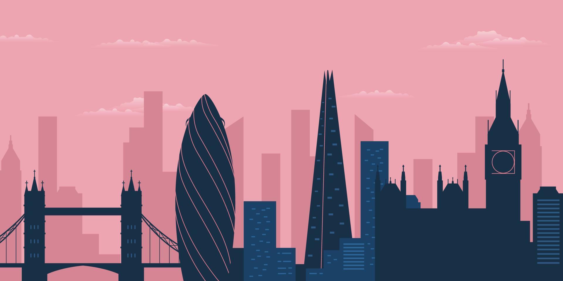 horizonte de la ciudad de londres vector