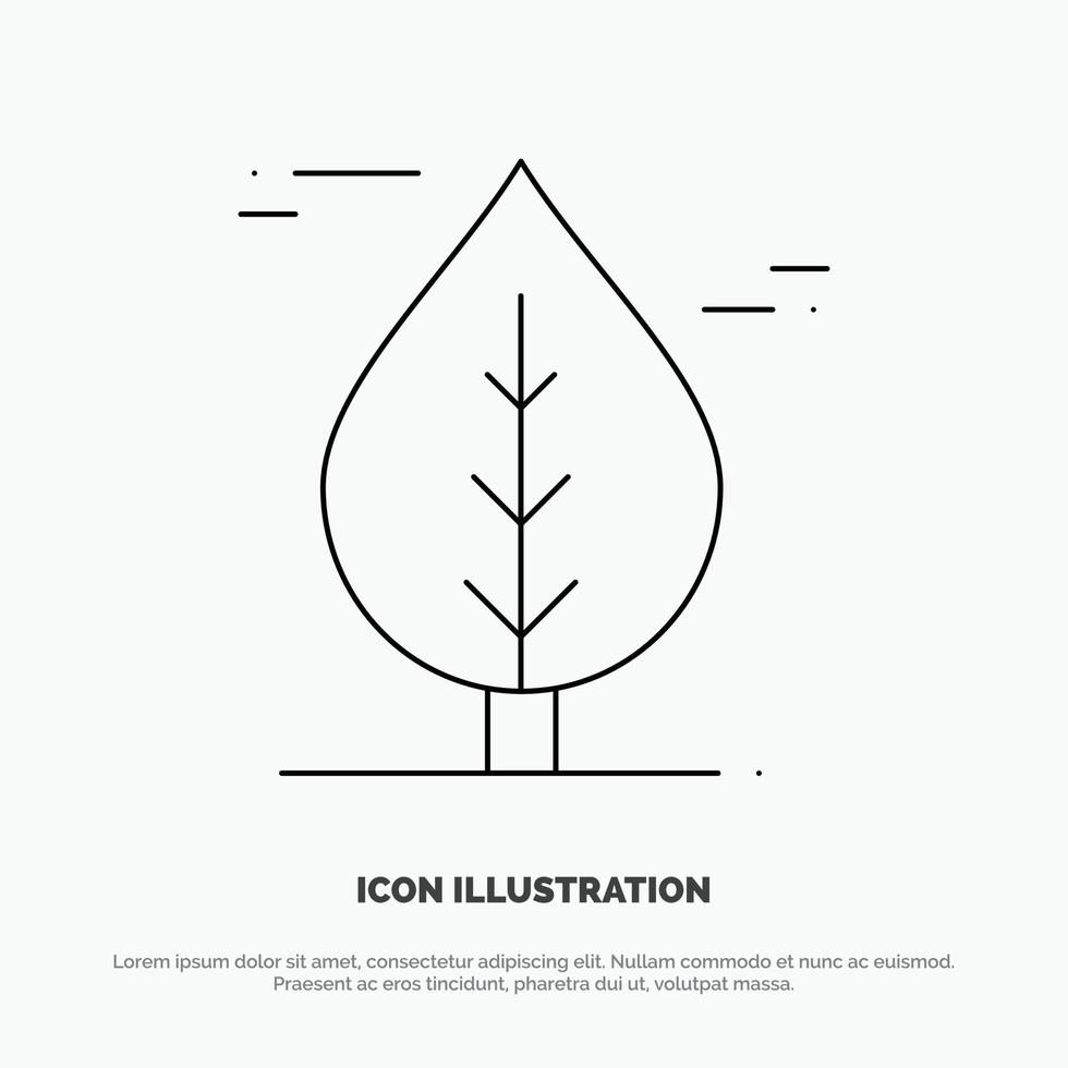 Leaf Canada Plant Line Icon Vector