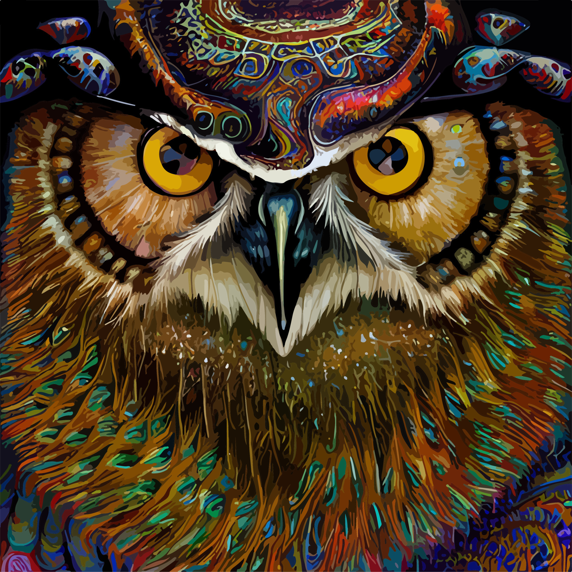 Download Caption Stunning and Colorful Owl Hd Tattoo Art Image Wallpaper   Wallpaperscom