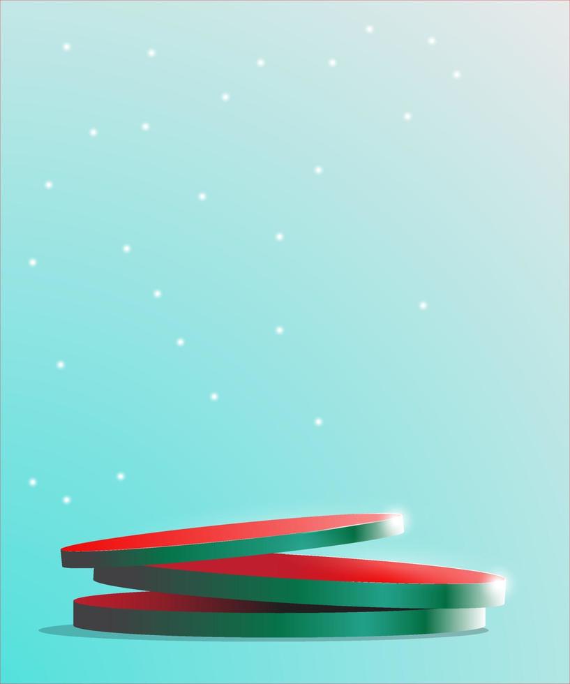 illustrations and vectors, red and green podiums are perfect for advertising media for Christmas vector