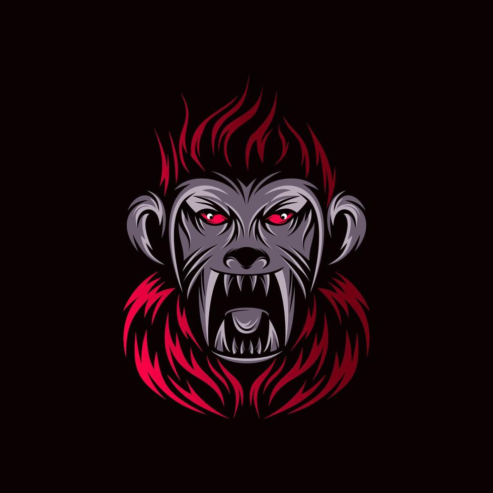 Monkey head icon vector illustration design template