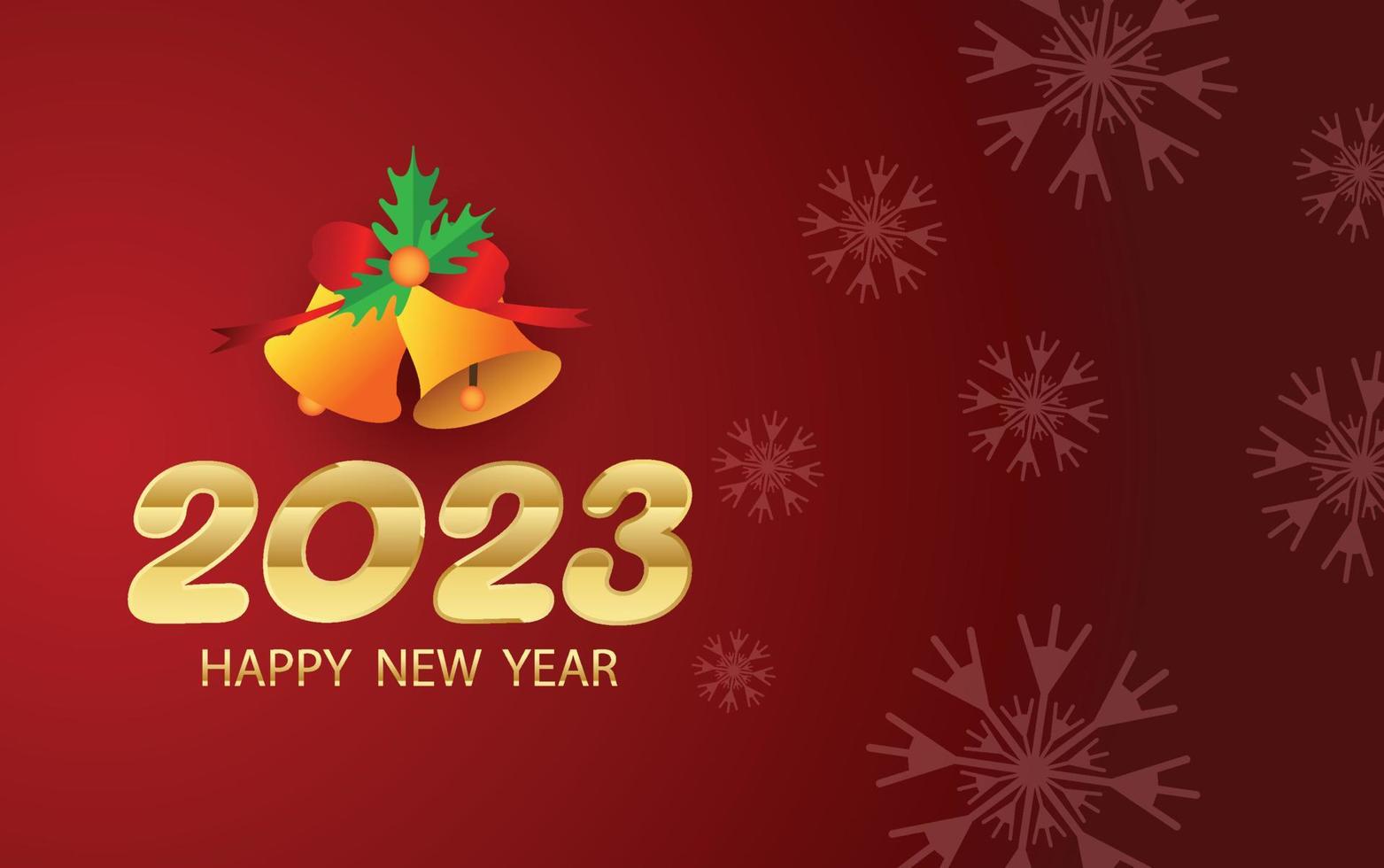 Happy New Year 2023 , background with Christmas snow, vector design.