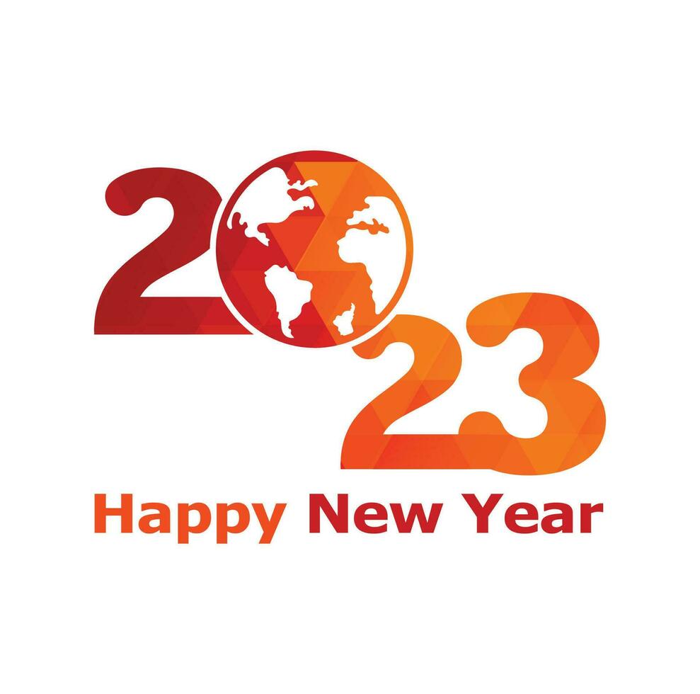 2023 Happy New Year logo design. 2023 number design template. Collection of 2023 Happy New Year symbols vector