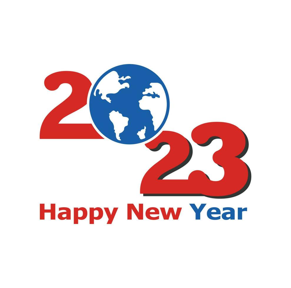 2023 Happy New Year logo design. 2023 number design template. Collection of 2023 Happy New Year symbols vector