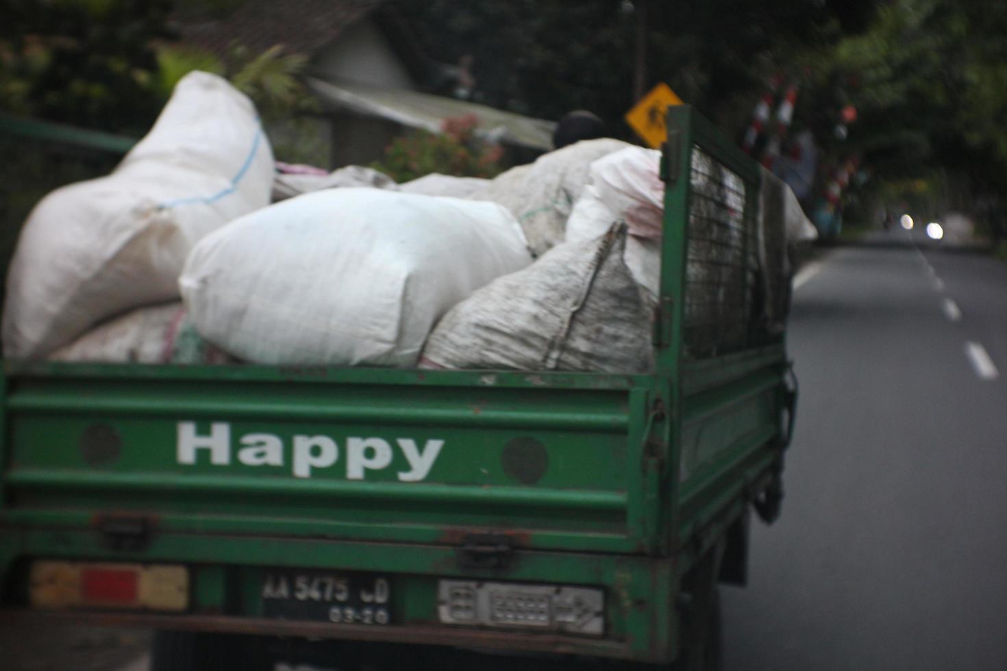 MAGELANG , SEPTEMBER ,2022-  motorcycles used to transport garbage photo