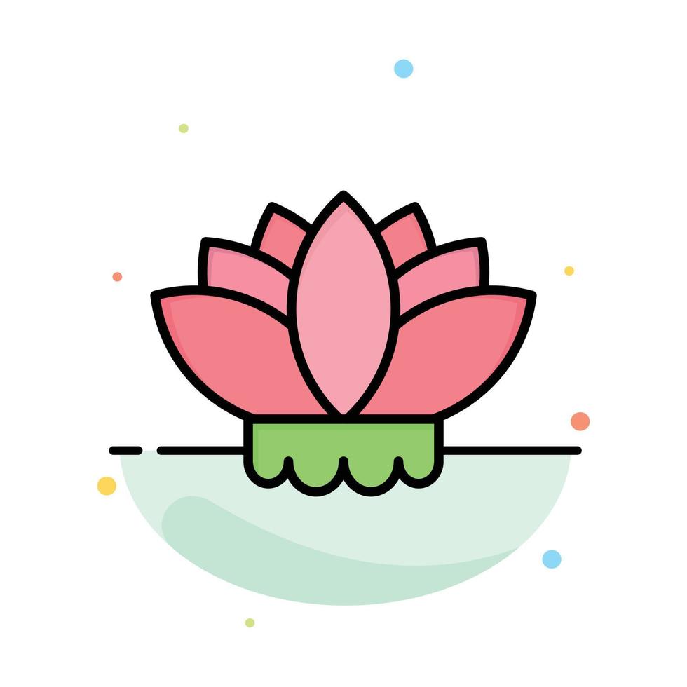 plantilla de icono de color plano abstracto chino flor china vector