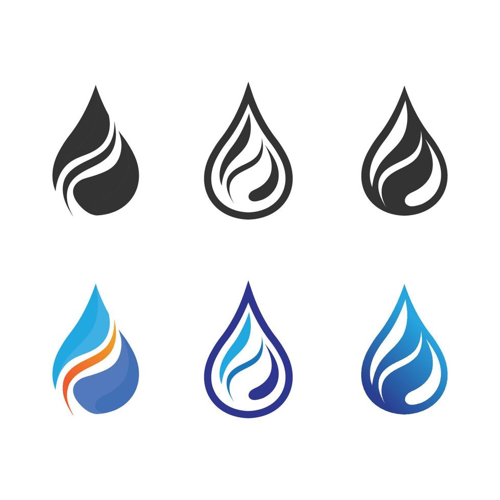 water wave logo design template vector