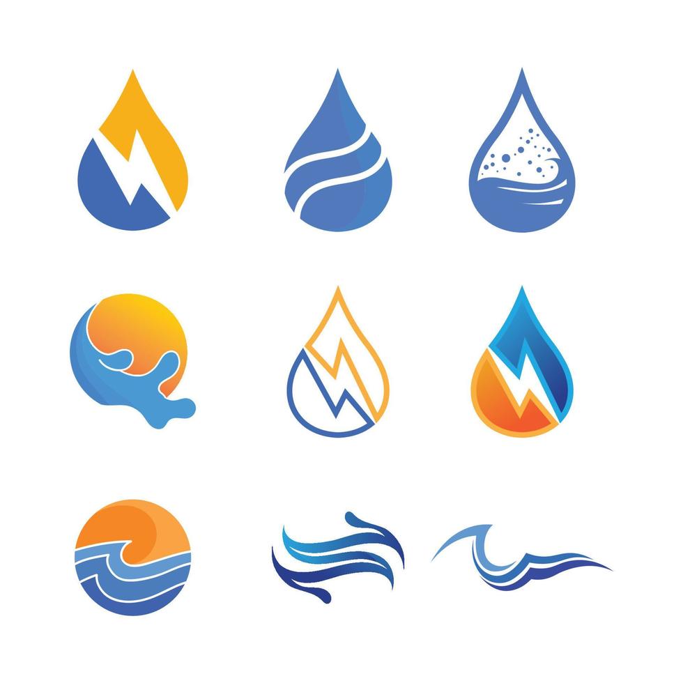 plantilla de diseño de logotipo de onda de agua vector